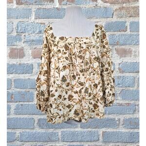 A.N.A. XXL Boho Flower Child Top 100% Cotton